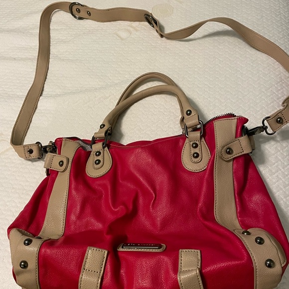 Red and tan Steve Madden purse - Picture 2 of 4